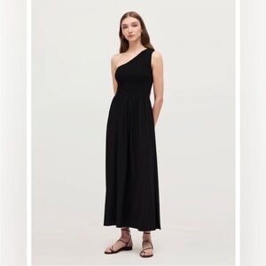Hill House Thea Black One Shoulder Nap Dress NWT XS